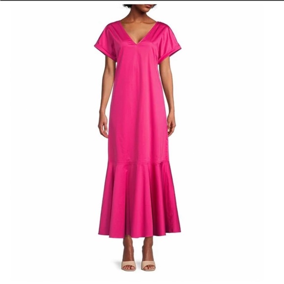 ANTONIO MELANI Dresses & Skirts - NWT Antonio Melani x Kimberly
Whitman Myrna V-Neck Flounce
Hem Waistless Dress